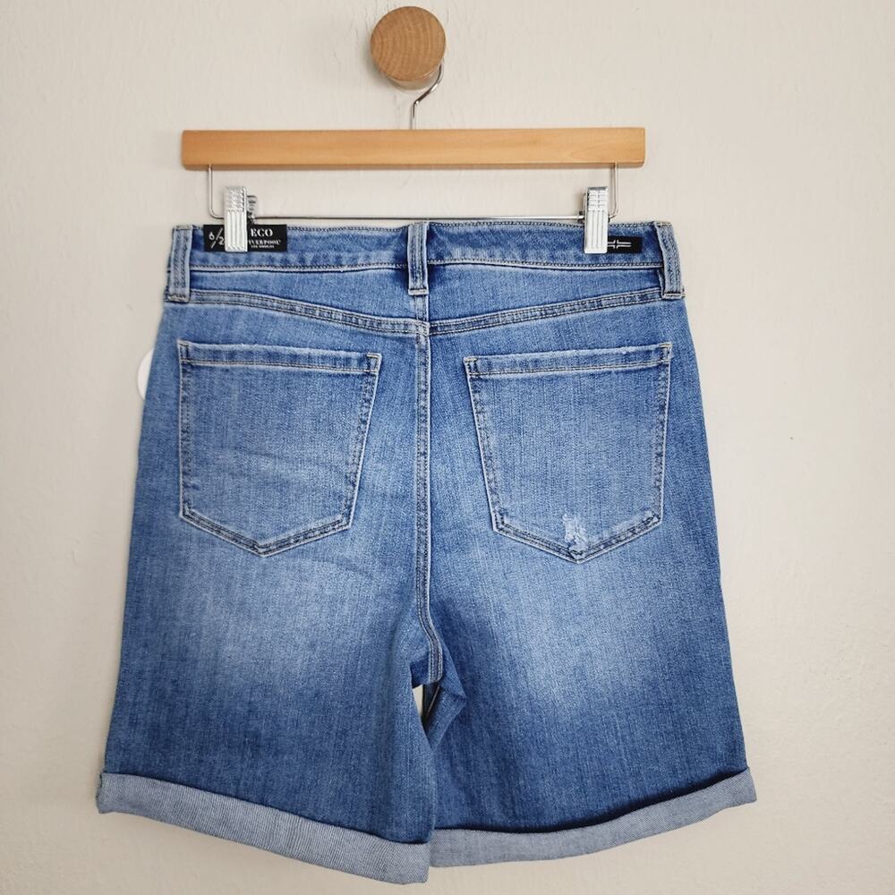 Liverpool Kristy Hi-Rise Denim Bermuda Shorts Stretch Rolled Cuff NWT - 6/28 - Picture 10 of 10